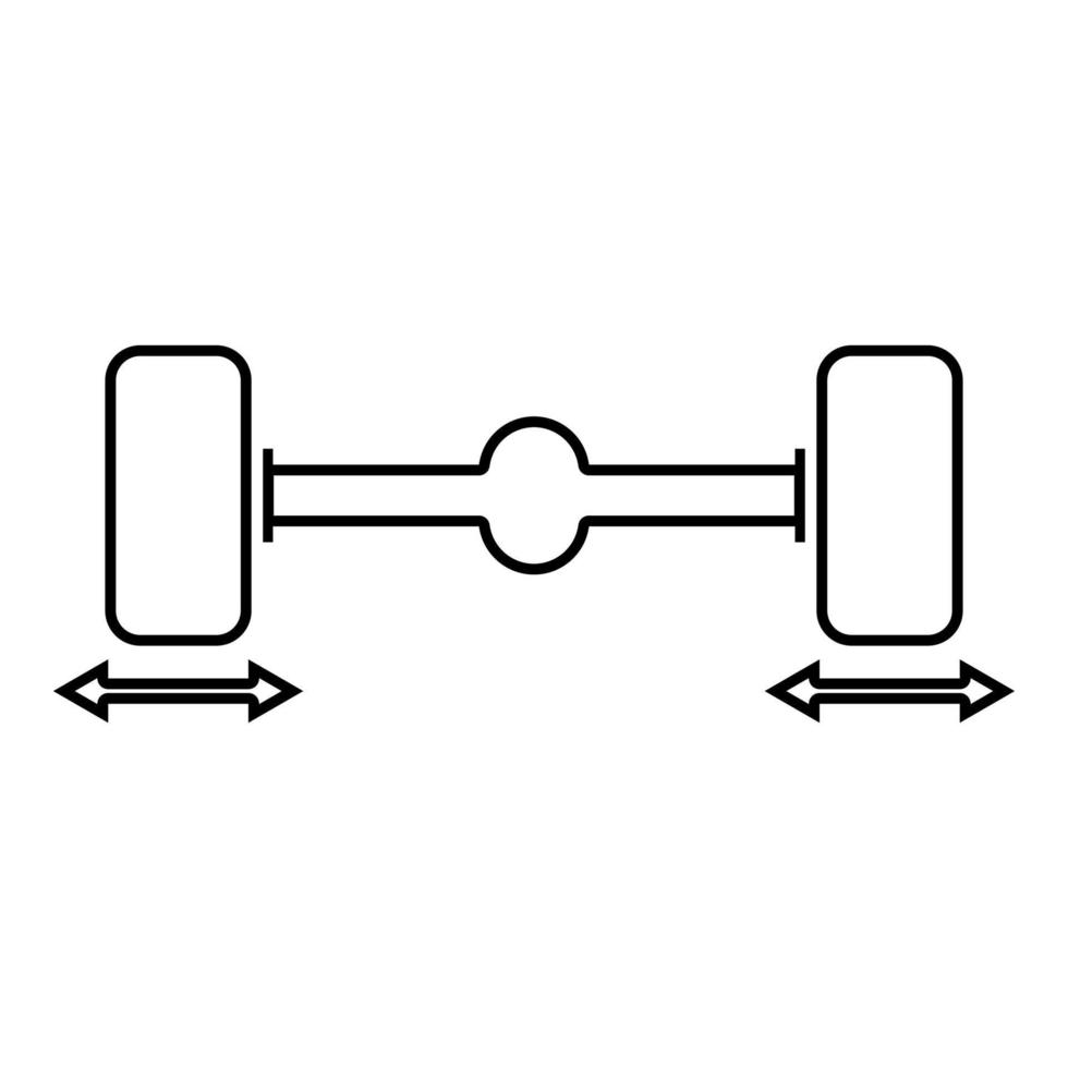 Fix car wheels Computer wheel balancer icon black vector