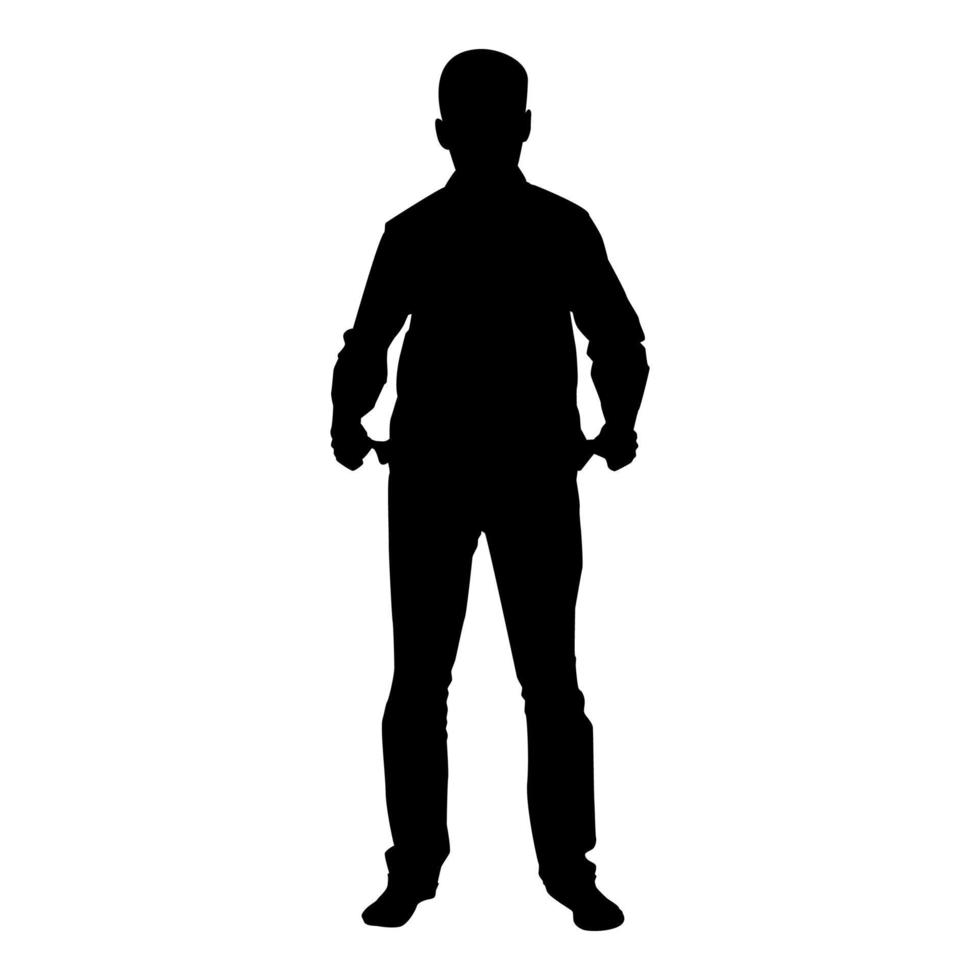 Man took out his empty pockets Businessman has vector