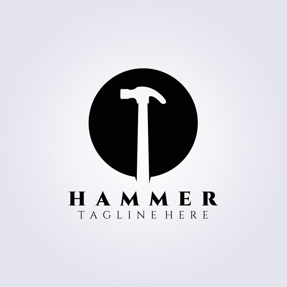 hammer logo vector illustration design