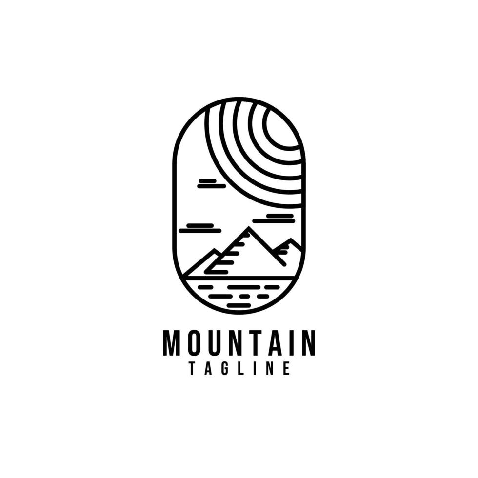 diseño de ilustración vectorial del logotipo de montaña, logotipo creativo vector