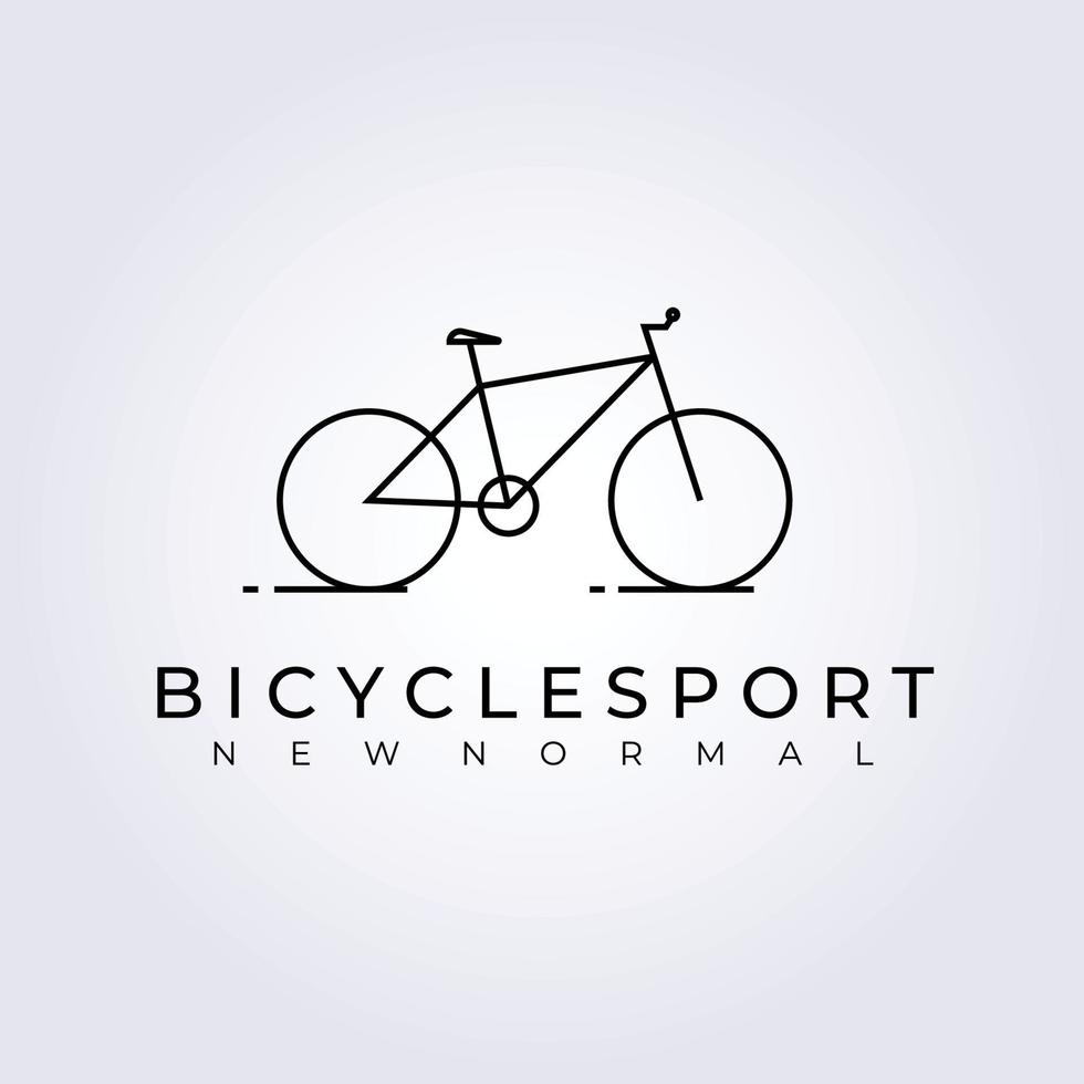 Diseño de ilustración vectorial del logotipo de bicicleta, logotipo deportivo vector