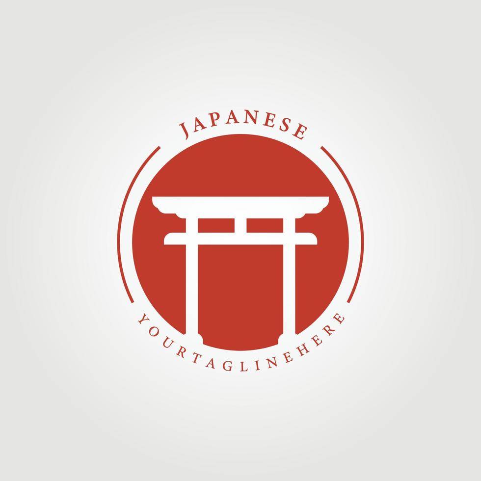 japanese icon, traditional culture logo vector illustration design