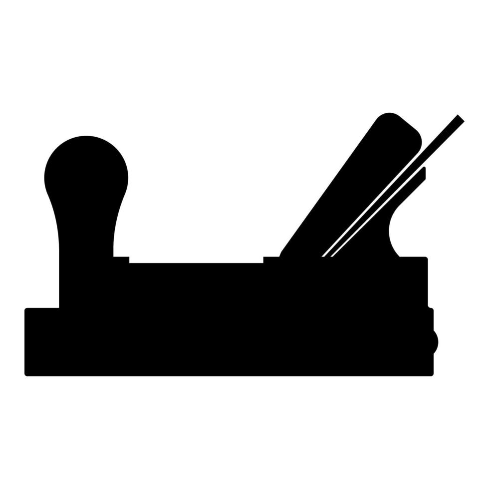 Jointer plane with wood icon black color vector