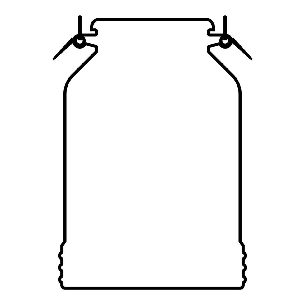 Milk can container icon black color illustration vector
