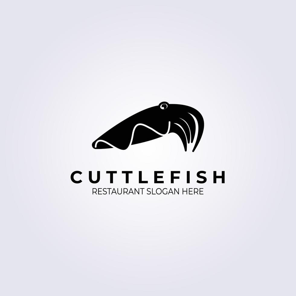 Cuttlefish restaurant logo vector illustration design, vintage logo