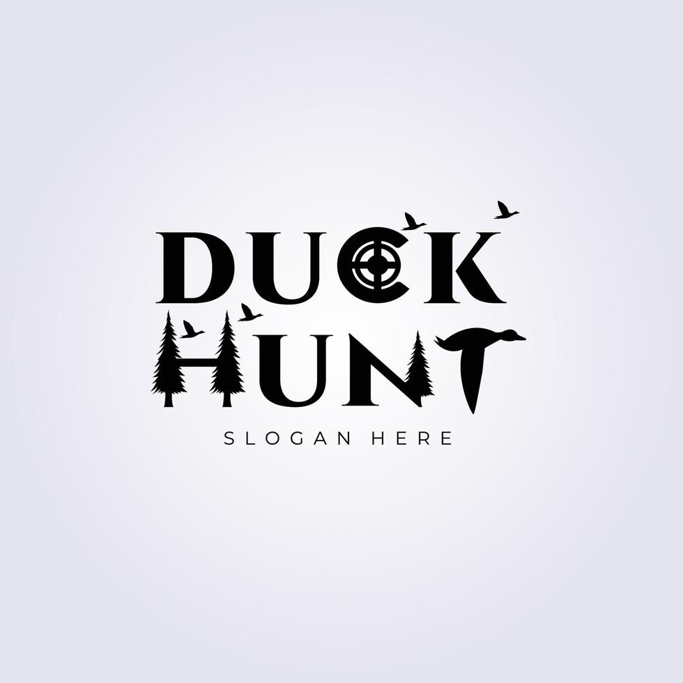 Creative Duck hunt letter mark logo vector illustration design, famous creative letter mark symbol template