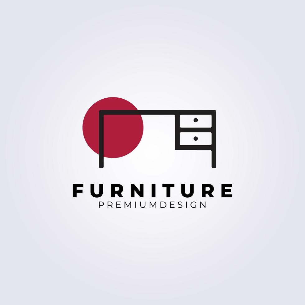 Furniture logo vector illustration design