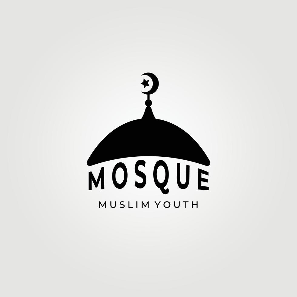 logotipo de la mezquita, gráfico de diseño de ilustración vectorial del logotipo musulmán vector