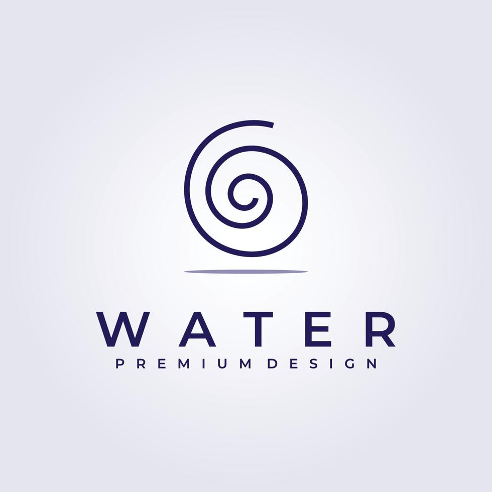 ola agua océano flujo logo icono símbolo signo elemento etiqueta vector ilustración diseño simple línea monoline simple mínimo