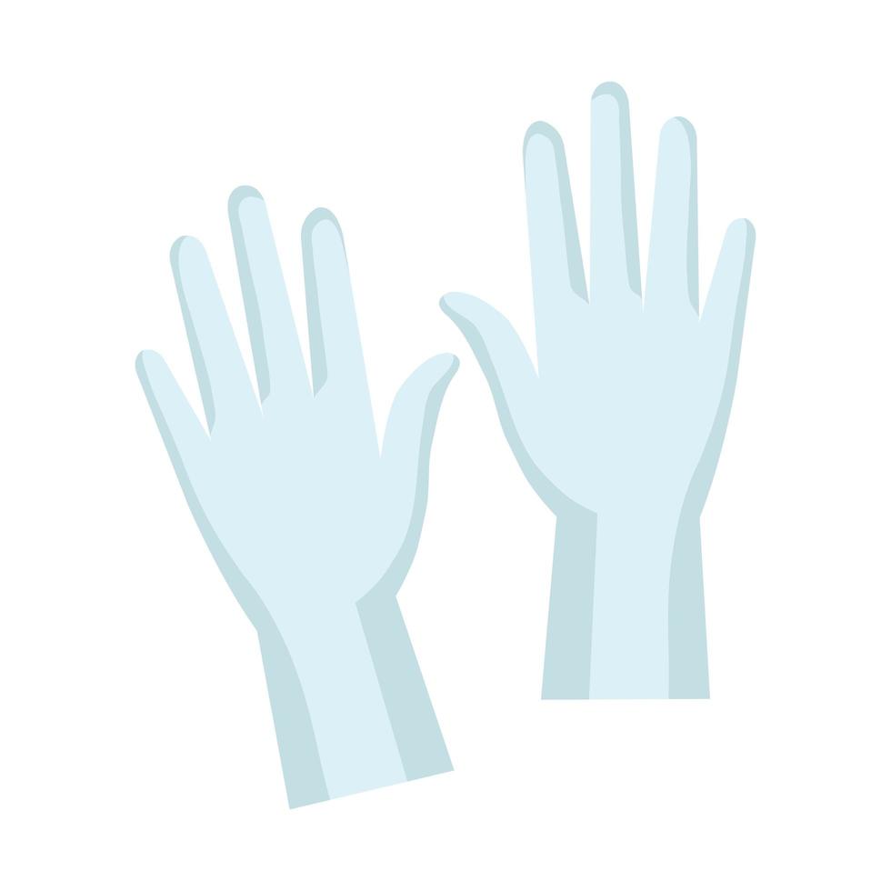Isolated medical gloves vector design