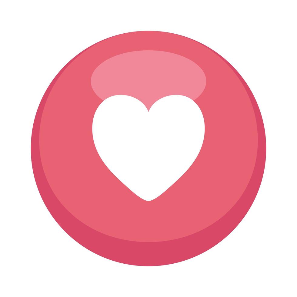 Heart button icon vector design