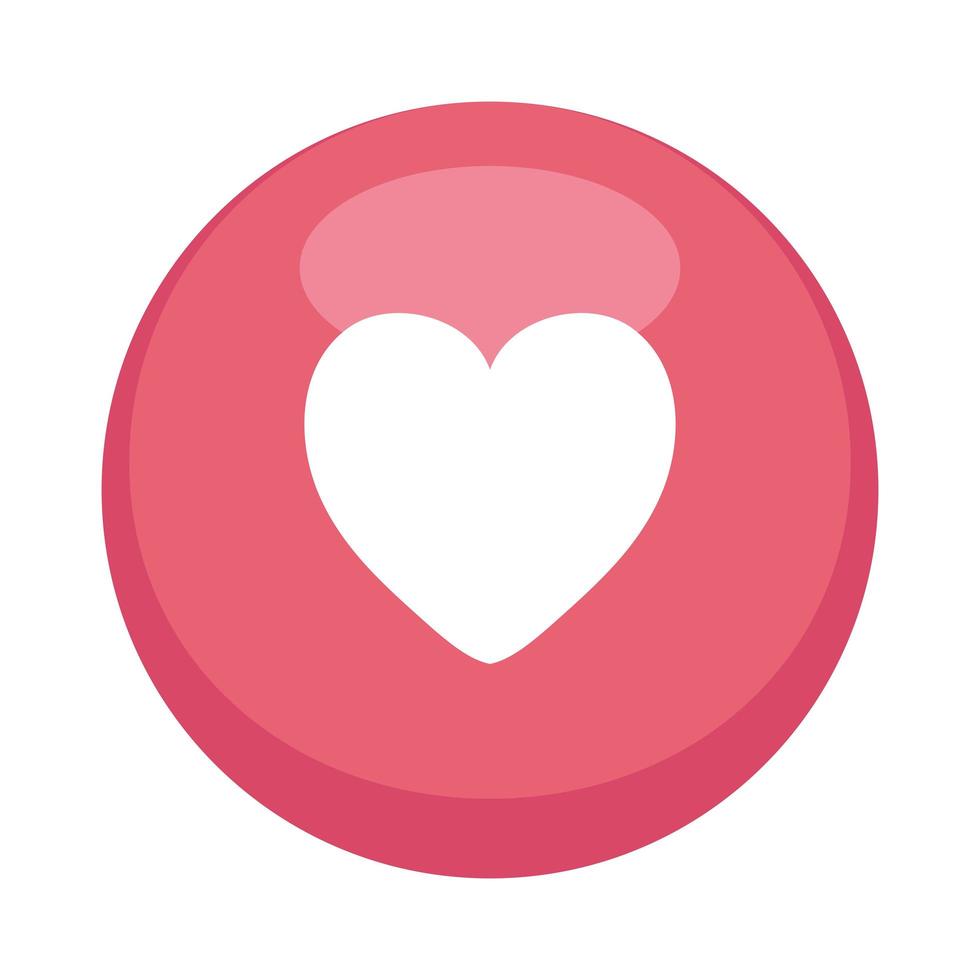 Heart button icon vector design