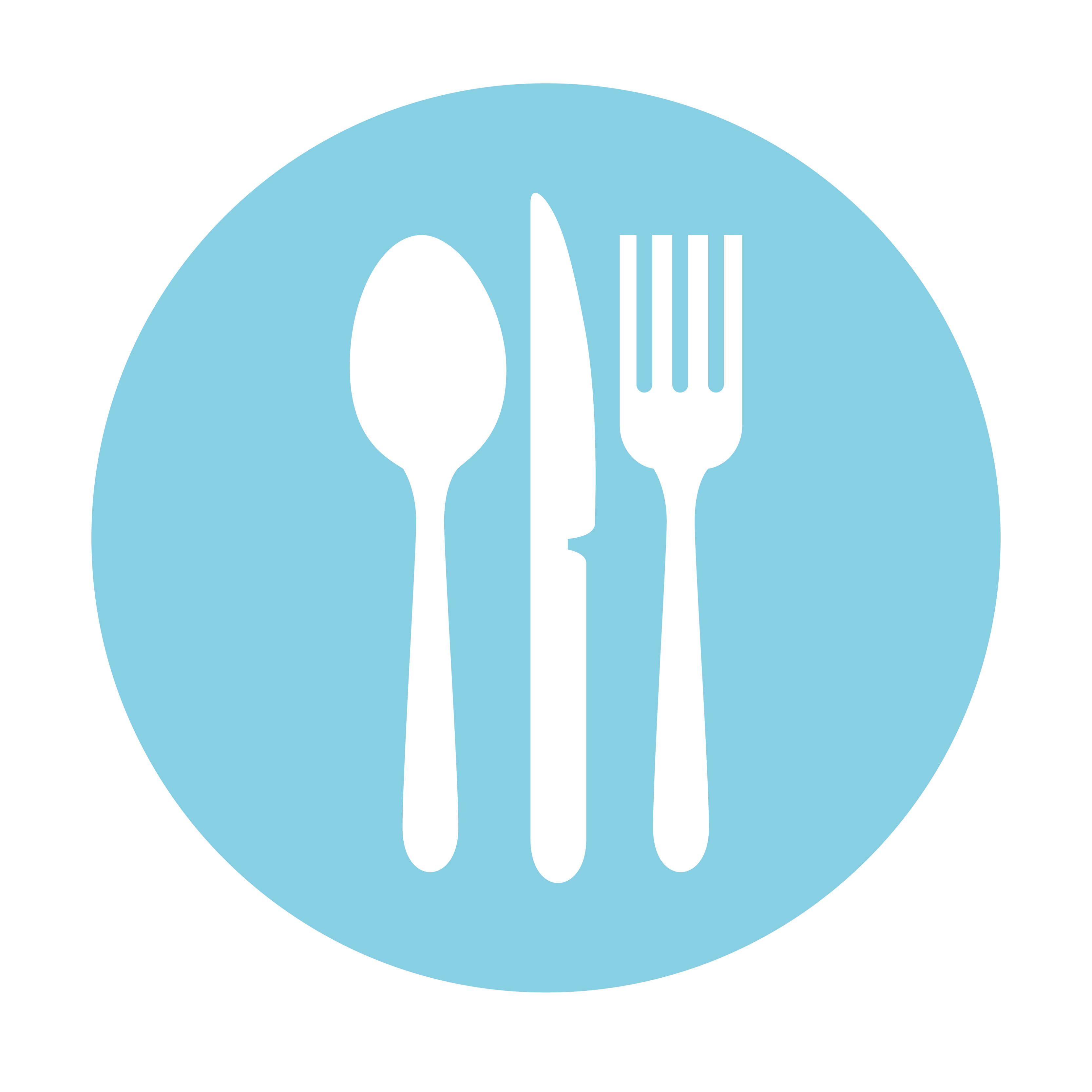 Cutlery on blue circle vector design 5161131 Vector Art at Vecteezy