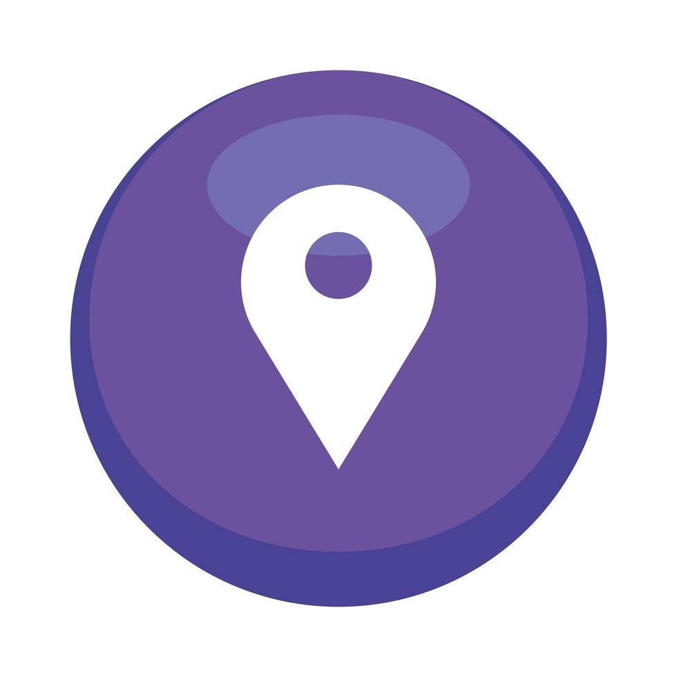 Isolated gps mark button vector design