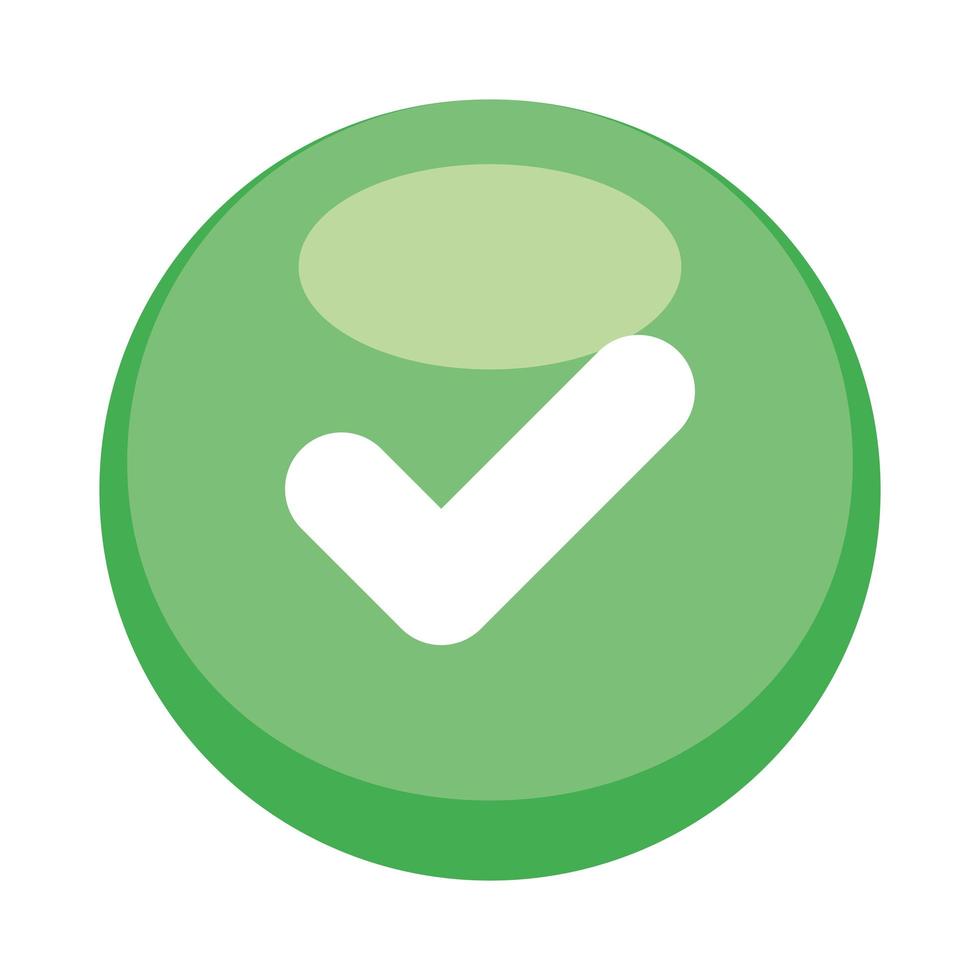 Check mark button icon vector design