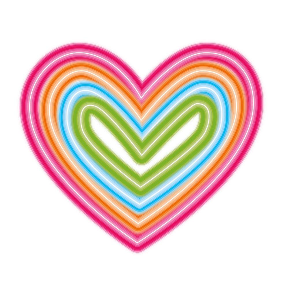 striped heart icon vector design