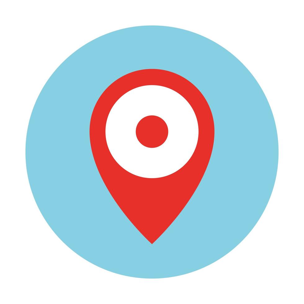 red gps mark vector design