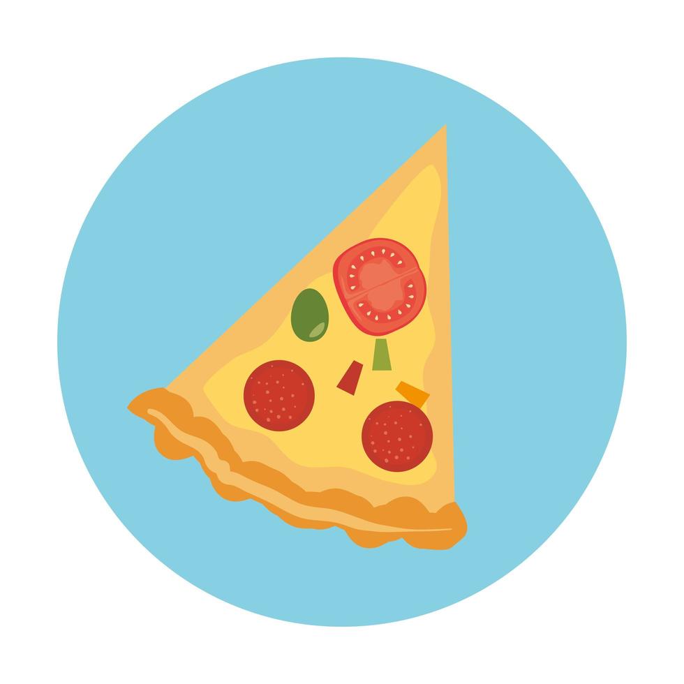 Isolated pizza food vector design