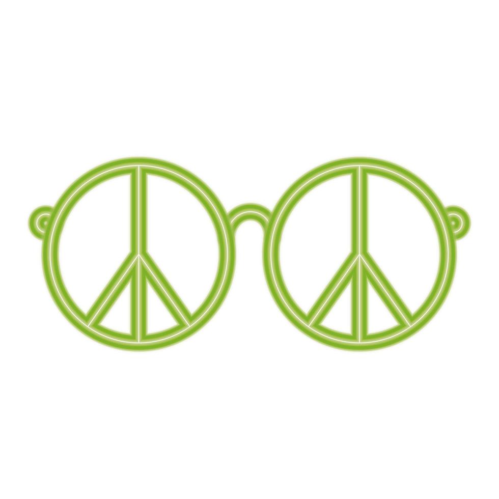 peace and love glasses vector design