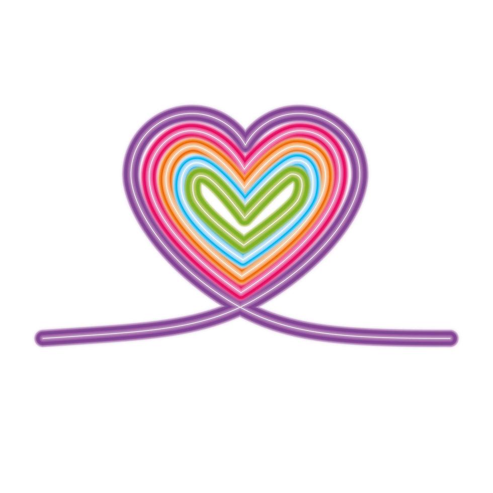 striped heart icon vector design