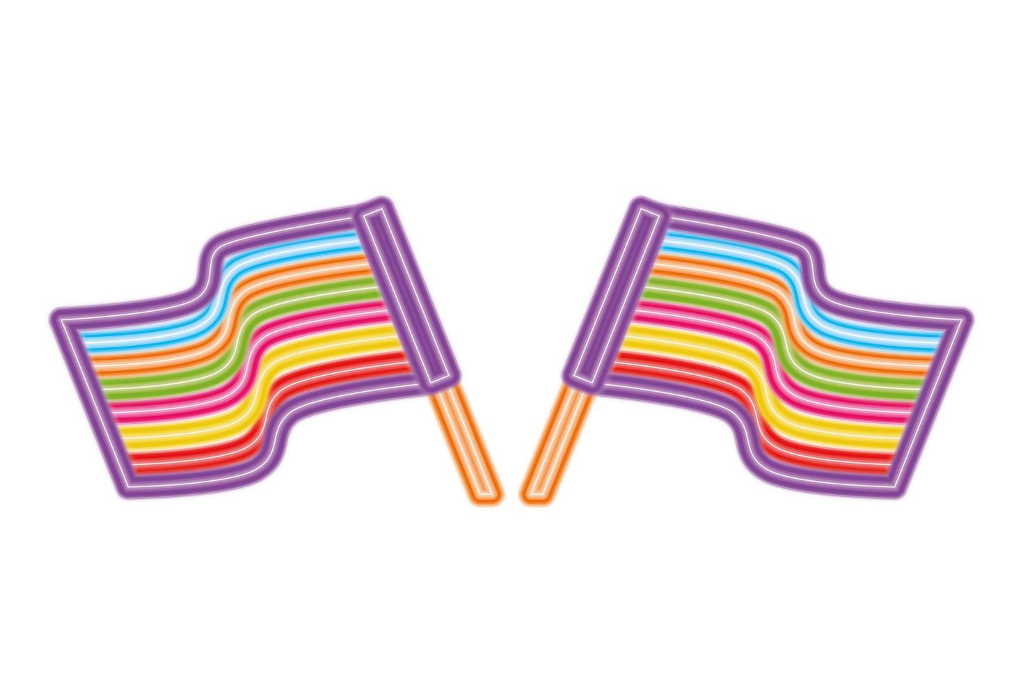 Isolated lgtbi flags vector design
