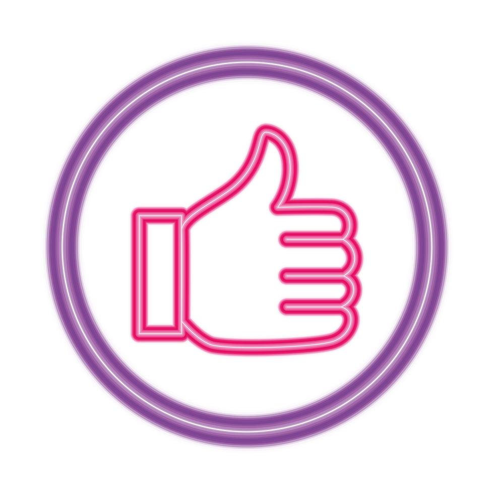 Isolated thumb up inside circle vector design