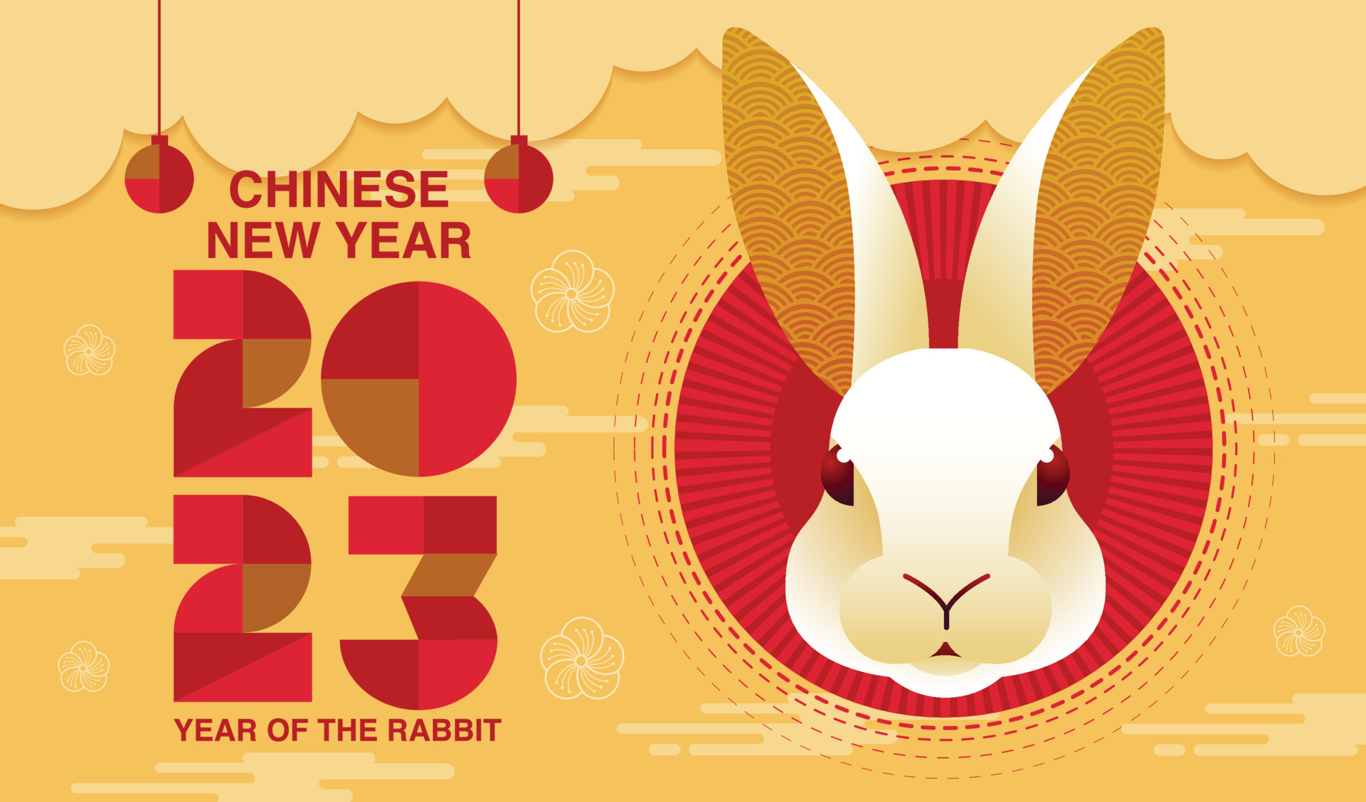 Lunar new year, Chinese New Year 2023 , Year of the Rabbit , Chinese  Traditional 6628455 Vector Art at Vecteezy