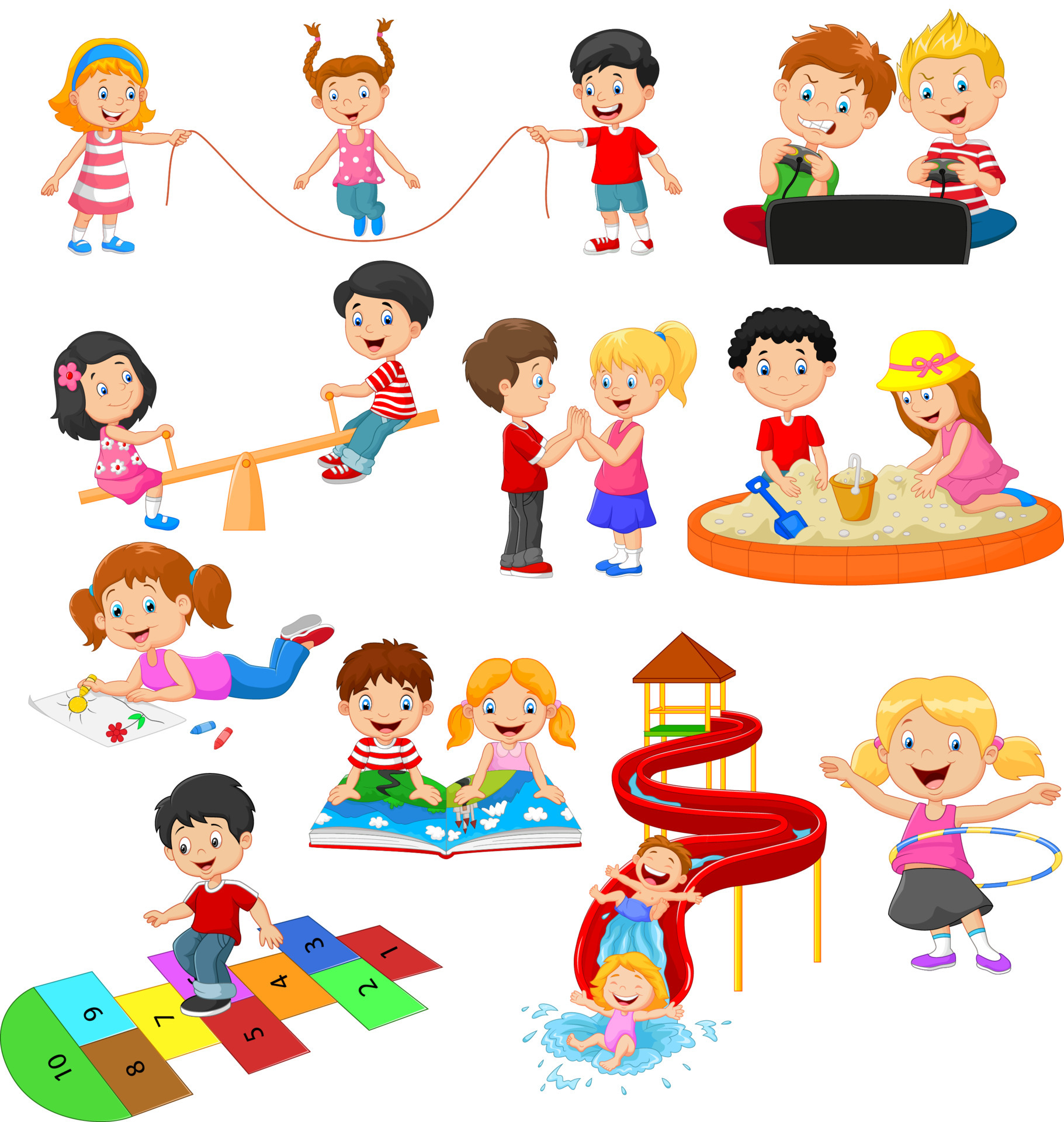 Cartoon children with different hobbies and sport activities 5161857 Vector Art at Vecteezy Cartoon children with different hobbies and sport activities 5161857 Vector Art at Vecteezy