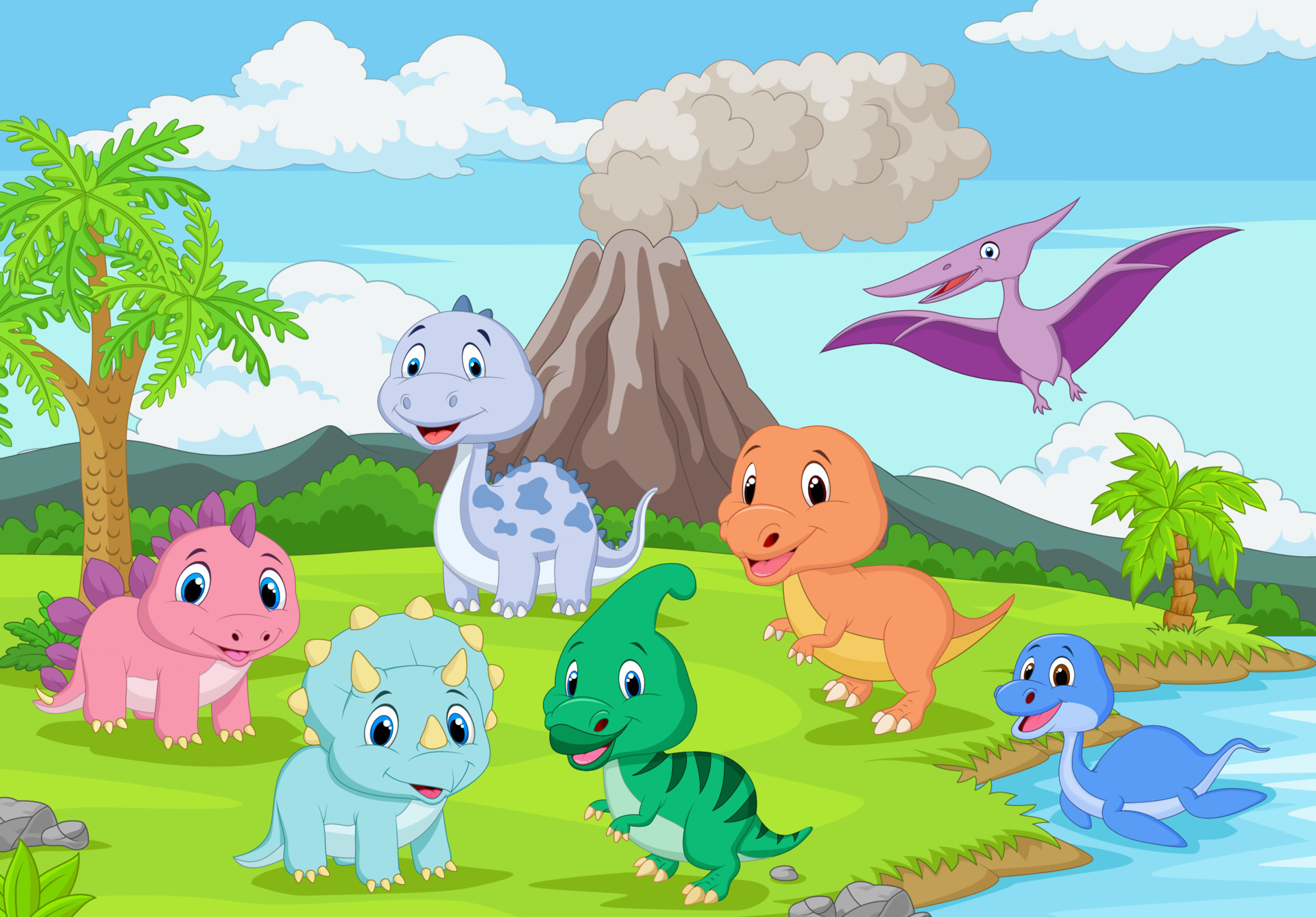 Baby Dino Vector Art, Icons, and Graphics for Free Download