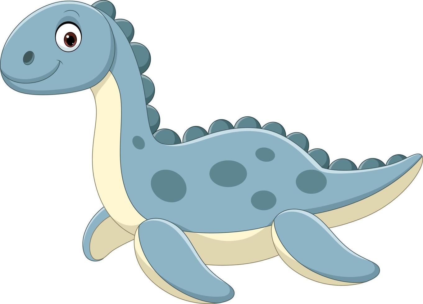 Cute blue dinosaur doll isolated on a white background vector