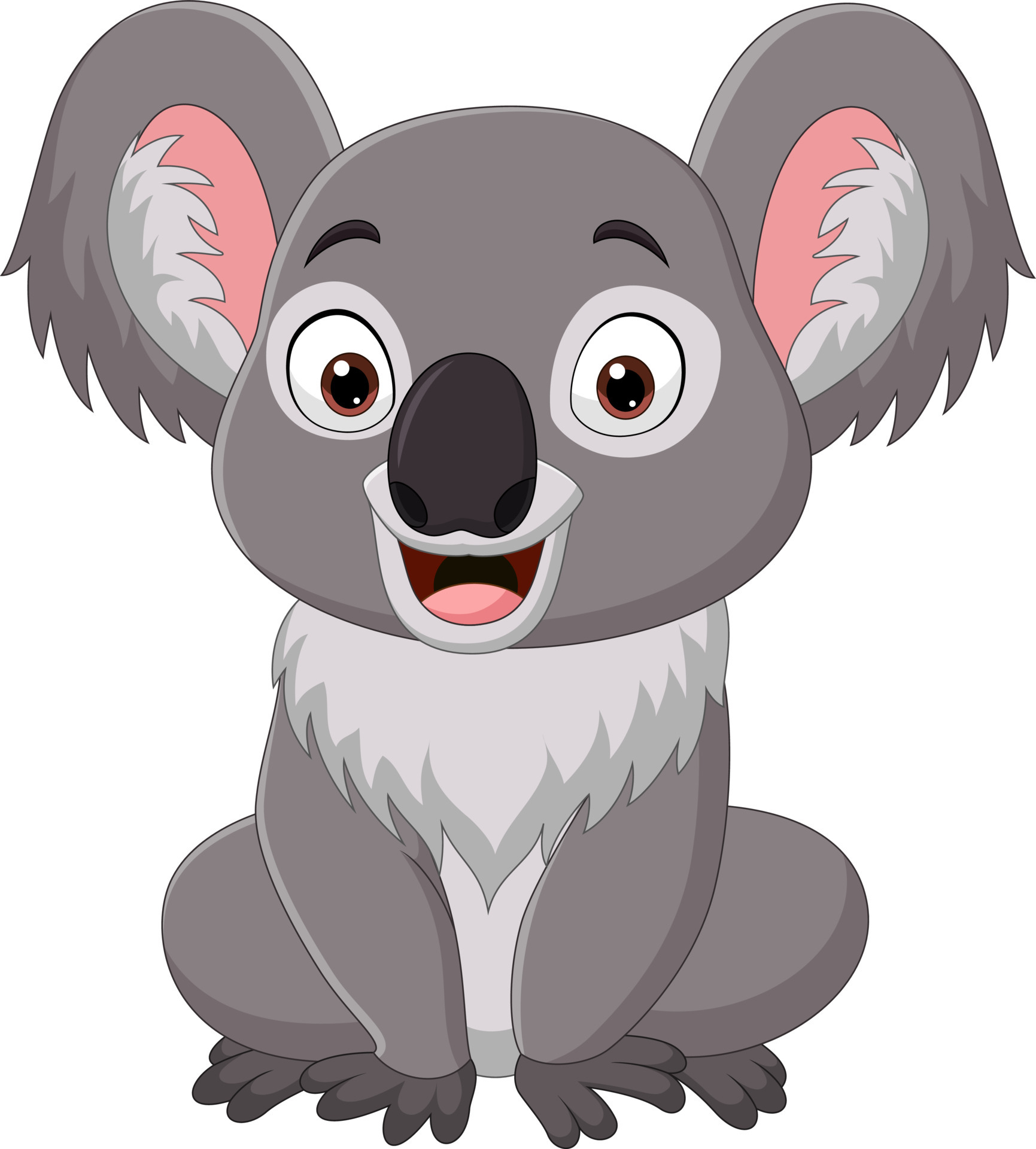 Cartoon funny baby koala sitting 5161982 Vector Art at Vecteezy
