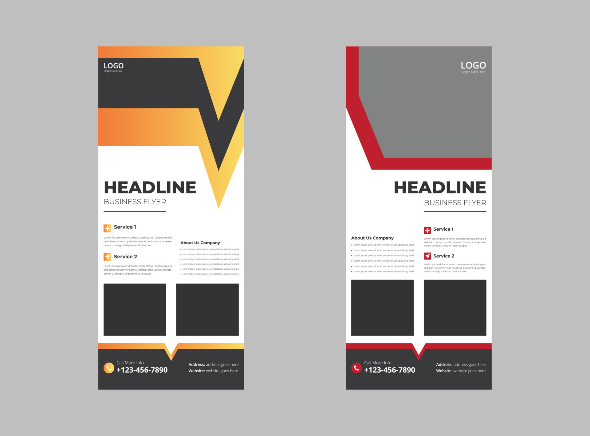 Headline business roll up banner design layout template, Vector