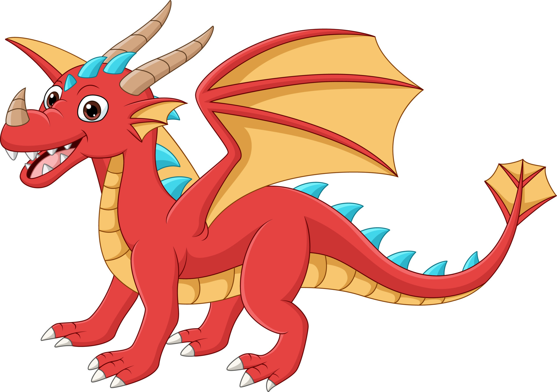Cartoon happy red dragon on white background 5162083 Vector Art at Vecteezy Cartoon happy red dragon on white background 5162083 Vector Art at Vecteezy