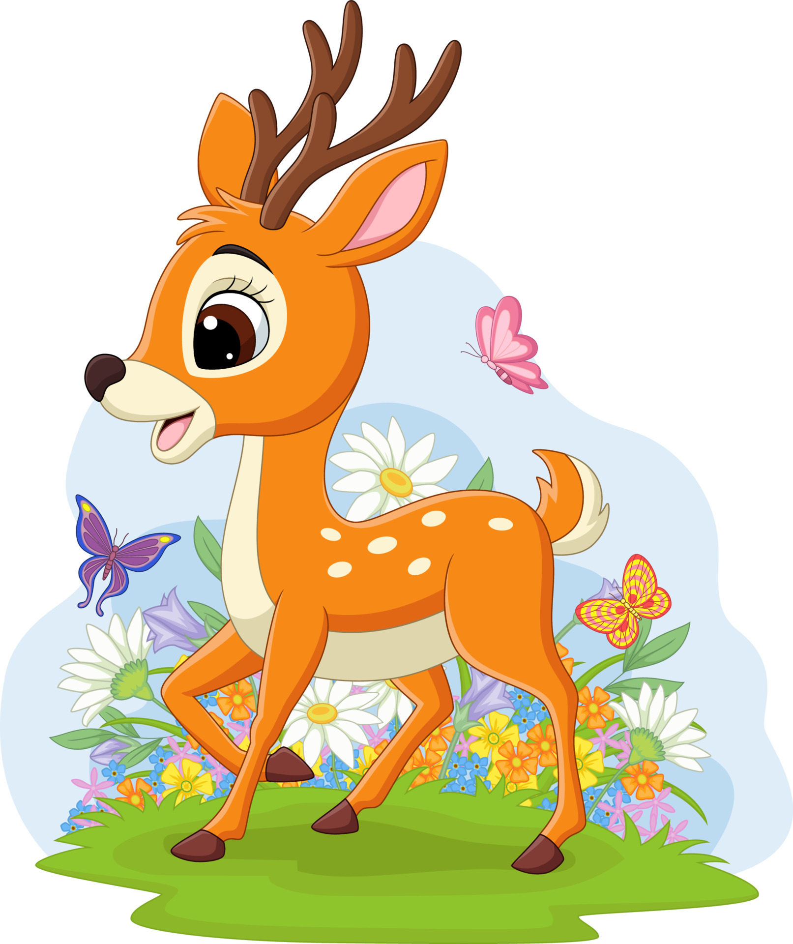 Baby Deer Vector Art, Icons, and Graphics for Free Download