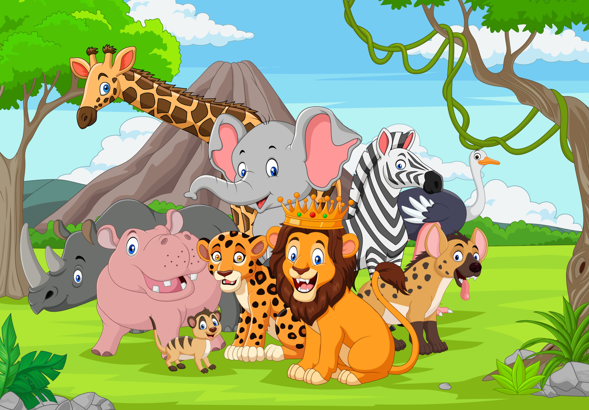 Cartoon wild animals in the jungle 5162106 Vector Art at Vecteezy Cartoon wild animals in the jungle 5162106 Vector Art at Vecteezy
