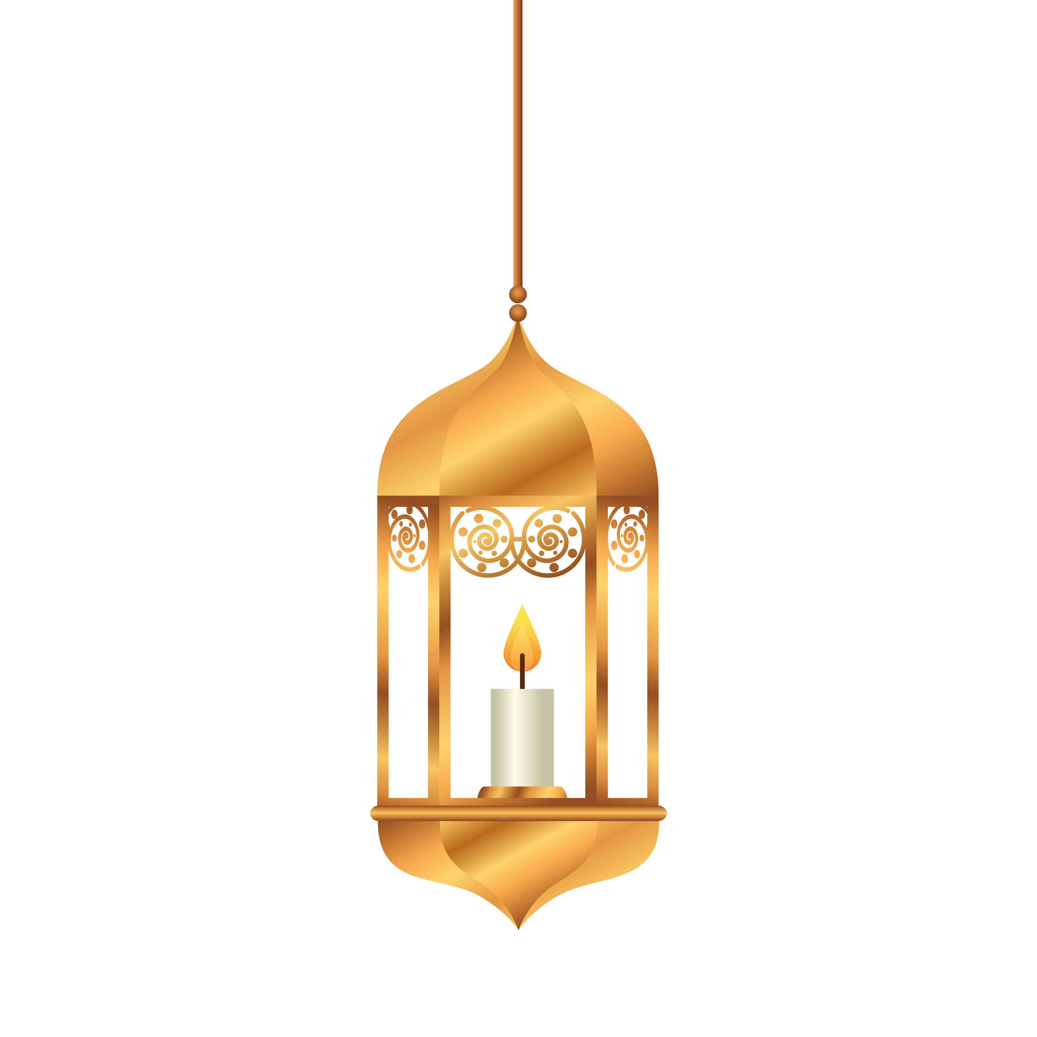 ramadan lantern gold