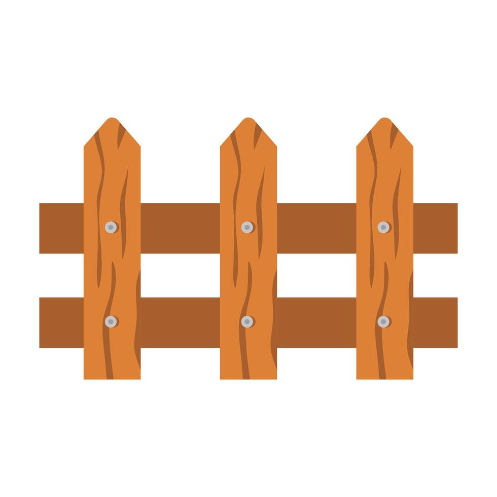 icono de valla de madera sobre fondo blanco vector