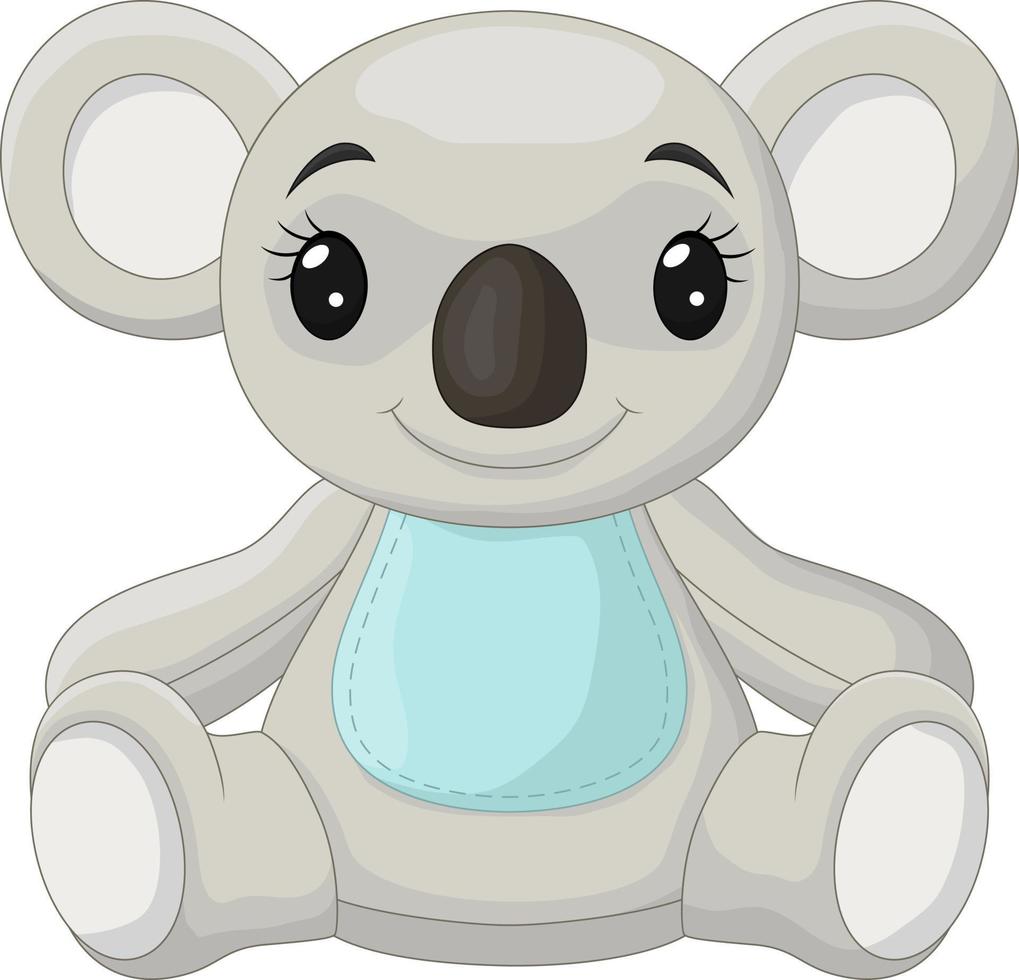 Cute little koala bear sitting vector