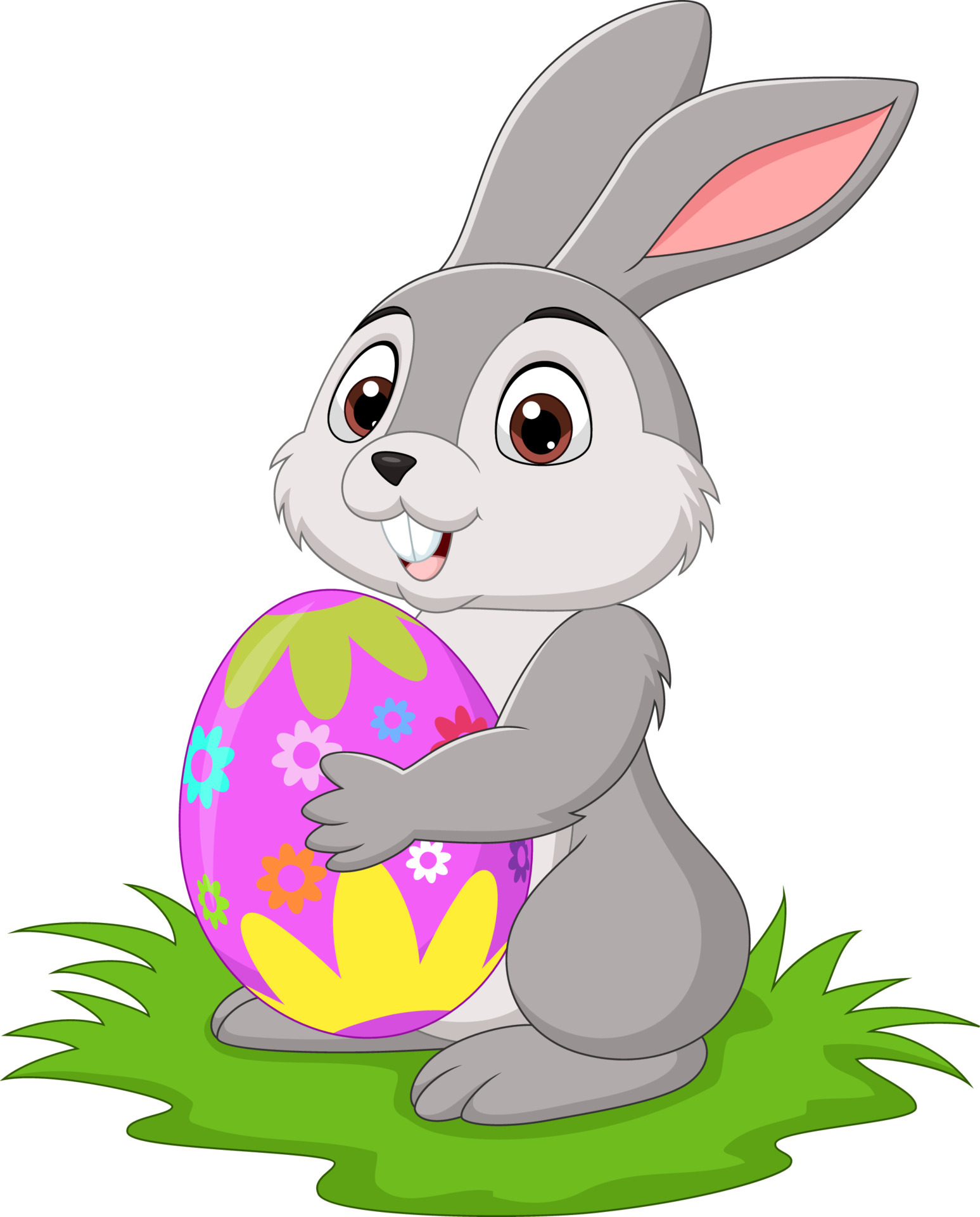 Cartoon little rabbit holding easter egg in the grass 5162456 Vector Art at Vecteezy Cartoon little rabbit holding easter egg in the grass 5162456 Vector Art at Vecteezy
