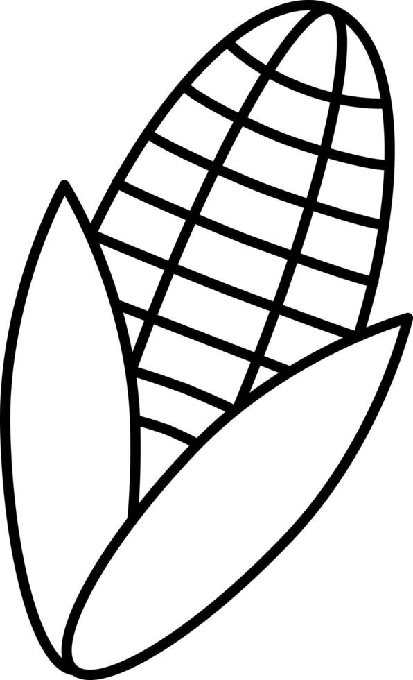 Corn Outline Icon Fruit Vector
