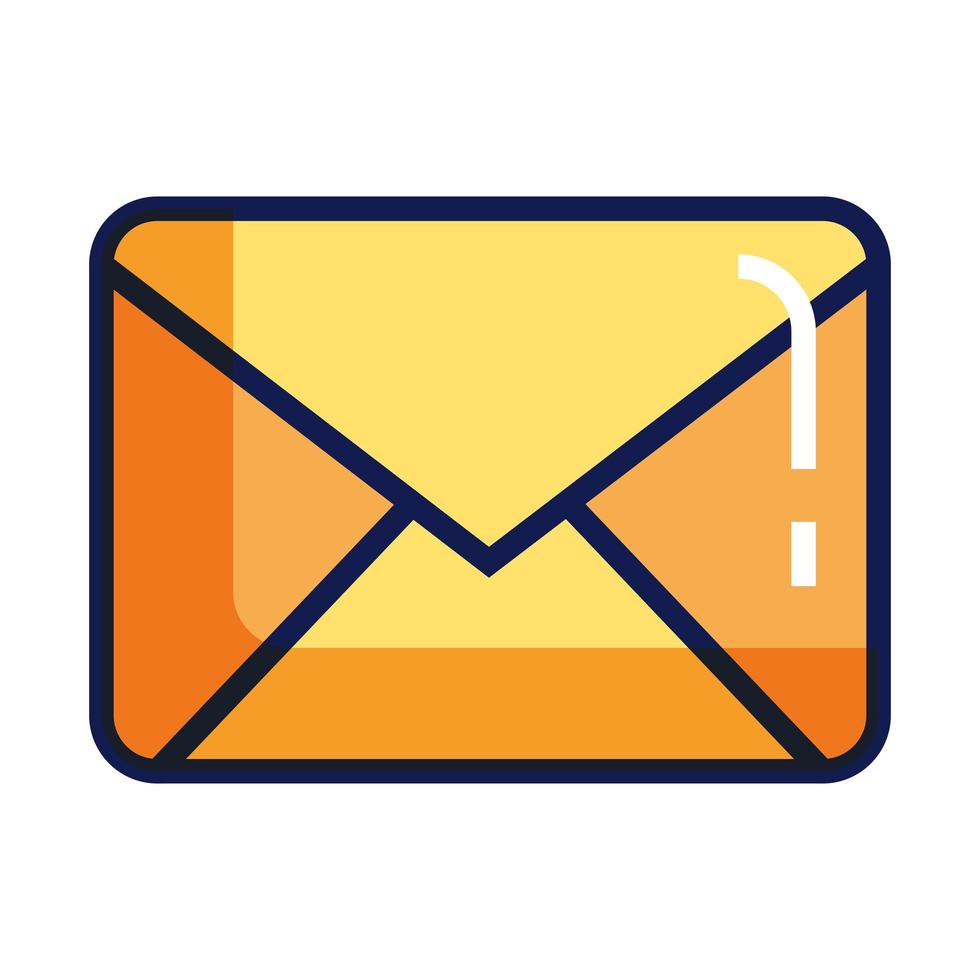envelope icon on white background vector