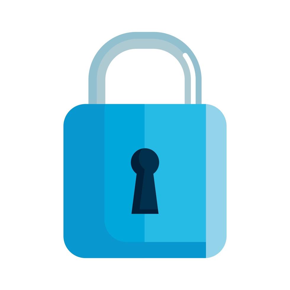 locker icon, padlock symbol, safety and security protection on white background vector