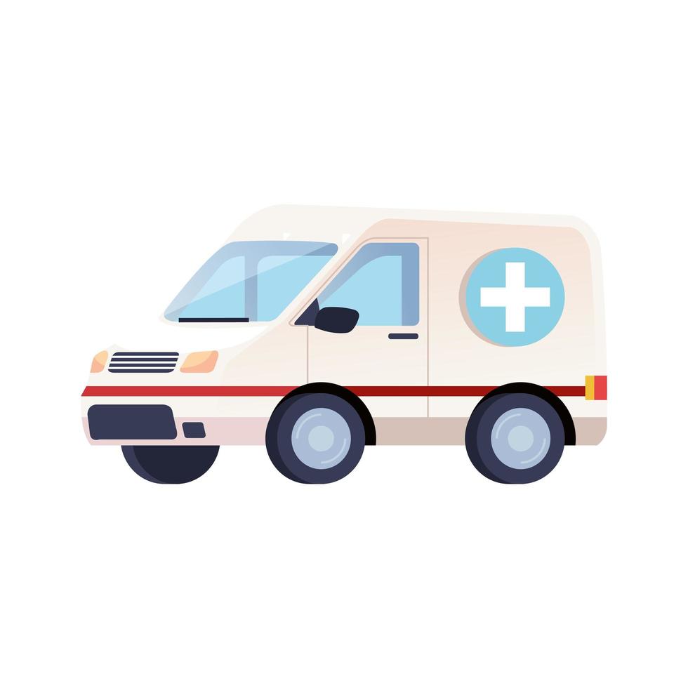 icono de transporte de coche de emergencia de ambulancia vector