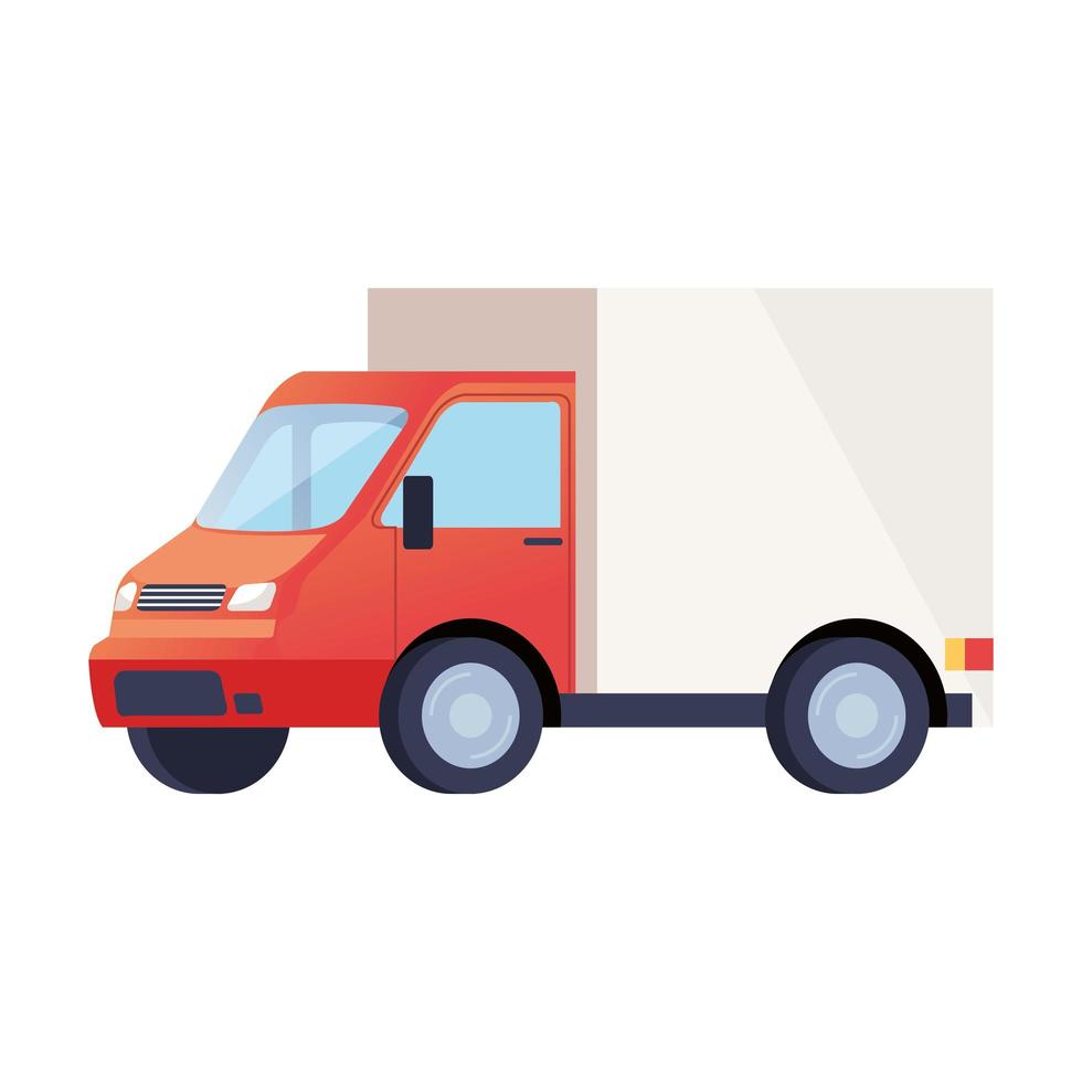 truck delivery service vehicle icon vector