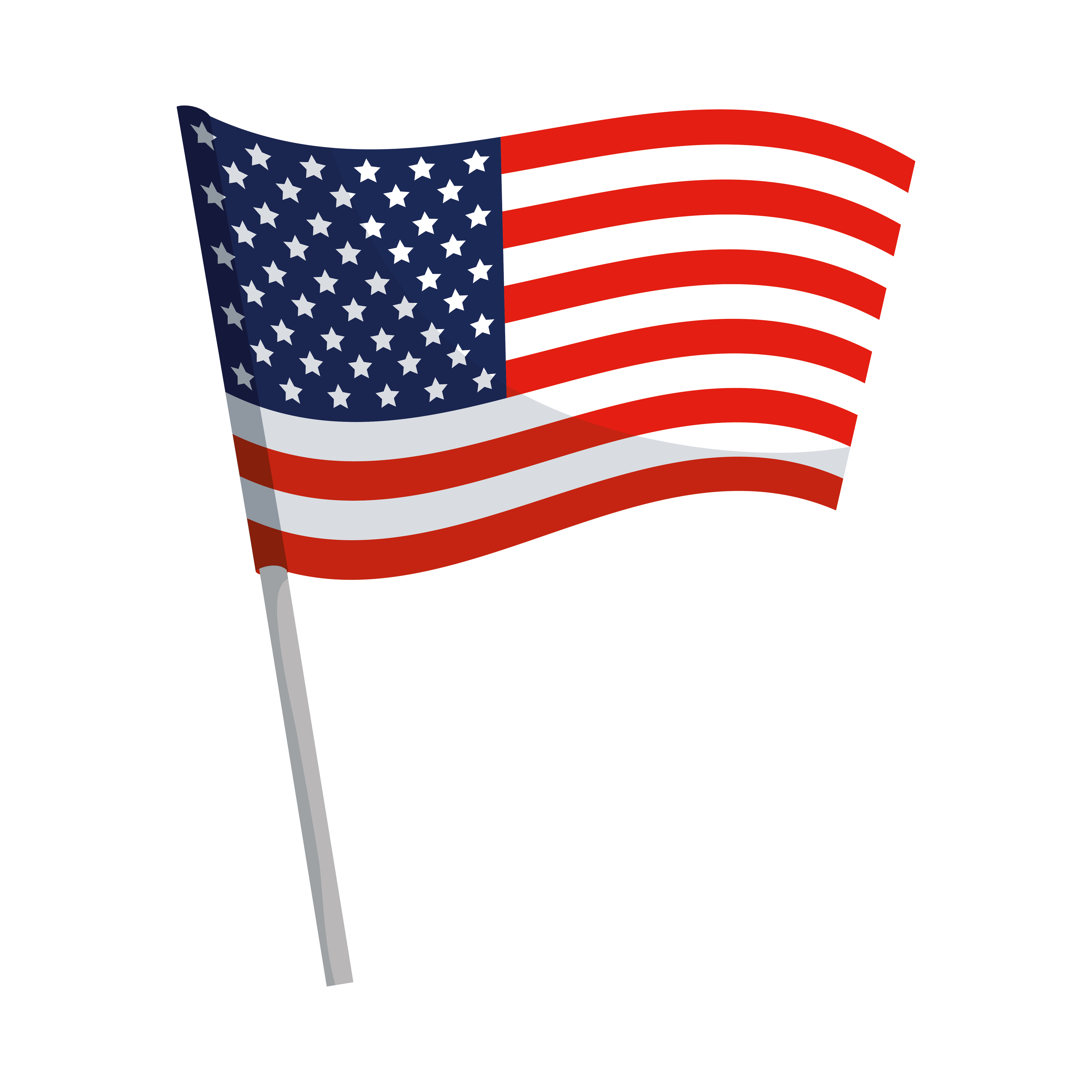 united state of america flag on white background 5162684 Vector Art at