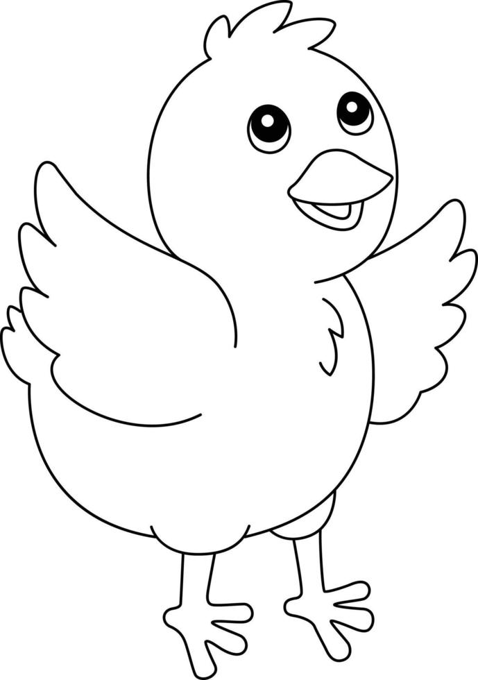 pollito para colorear página aislada para niños vector