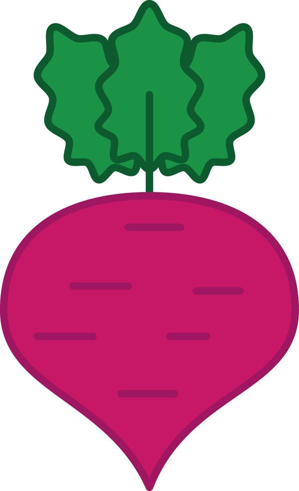 Radish Filled Outline Icon Vegetable Vector