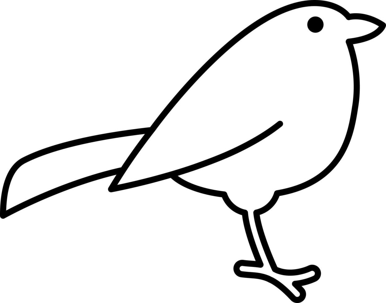 Bird Animal Outline Icon Vector