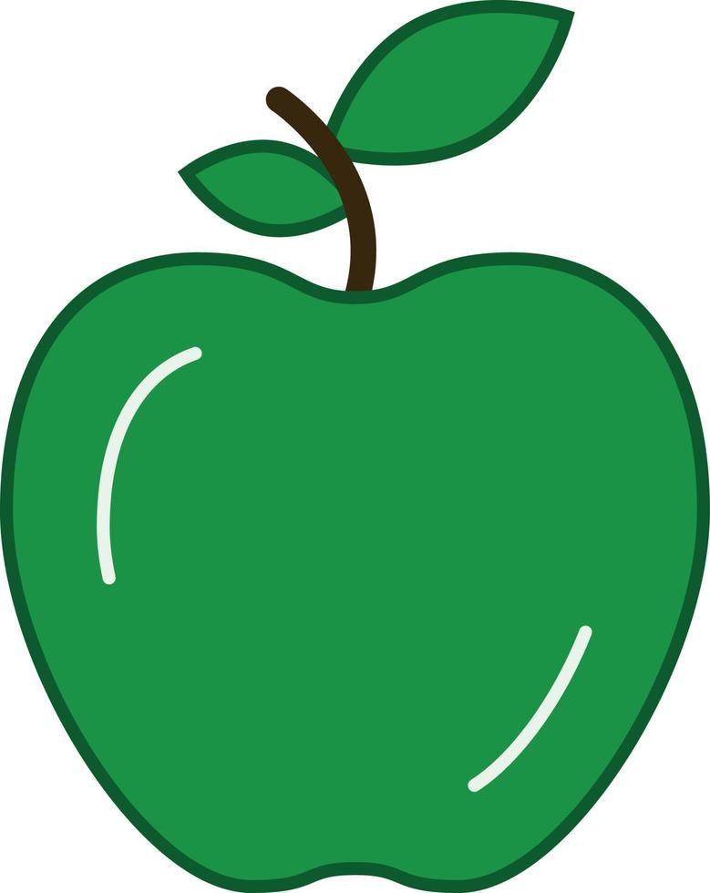 vector de fruta de icono de contorno lleno de manzana