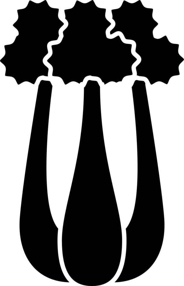 Celery Glyph Icon Vegetable Vector